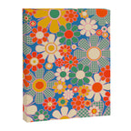 Retro Garden Gingham Flowers Vivid 60s 70s Floral Pattern Canvas Print Gallery Image 8