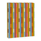 Retro Geo Chain Vertical Block Stripes Geometric Pattern Canvas Print Gallery Image 8