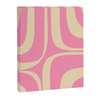 Retro Groove Abstract Pattern in Pink Cream Canvas Print Gallery Image 6