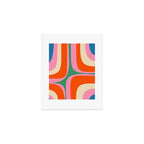 Retro Groove Colorful Vibrant Abstract Pattern Art Print Gallery Image 1