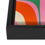 Retro Groove Colorful Vibrant Abstract Pattern Framed Canvas Print Gallery Image 3