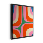 Retro Groove Colorful Vibrant Abstract Pattern Framed Canvas Print Gallery Image 2