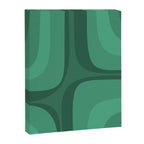 Retro Groove Mid Century Modern Minimal Abstract Emerald Green  Canvas Print Gallery Image 6