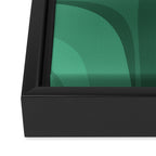 Retro Groove Mid Century Modern Minimal Abstract Emerald Green  Framed Canvas Print Gallery Image 3