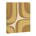 Retro Groove Minimalist Mid Century Modern Abstract in Ochre Dijon Tones Canvas Print Gallery Image 6