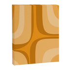 Retro Groove Minimalist Midcentury Abstract Pattern Mustard Ochre Orange Canvas Print Gallery Image 6