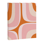 Retro Groove Pink and Orange - Cheerful Abstract Minimalist Pattern Canvas Print Gallery Image 6