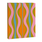 Retro Hourglass Abstract Groovy Colorful Eclectic Pattern Canvas Print Gallery Image 6