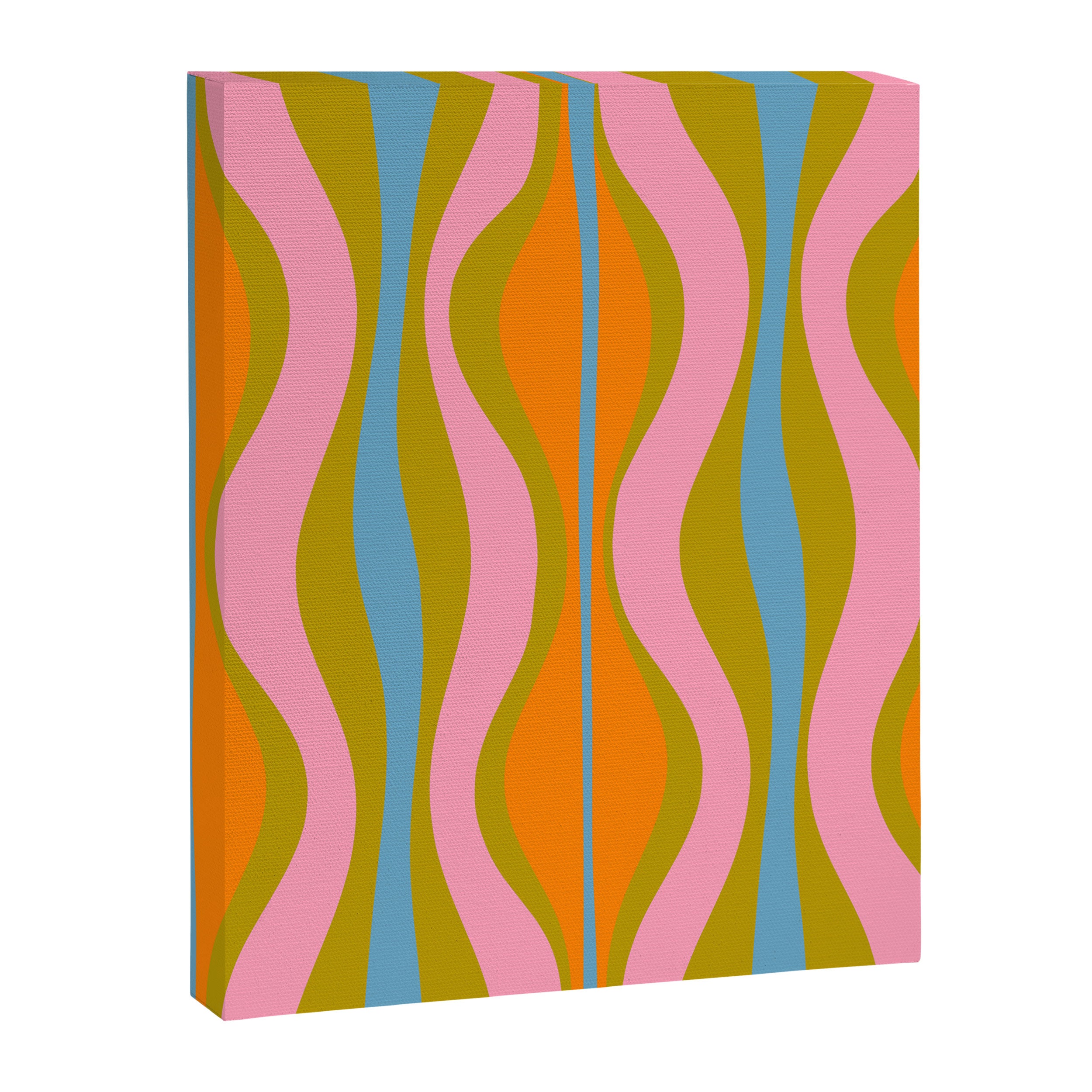 Retro Hourglass Abstract Groovy Colorful Eclectic Pattern Canvas Print Gallery Image 6