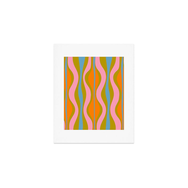 Retro Hourglass Abstract Groovy Colorful Eclectic Pattern Art Print Gallery Image 1