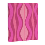 Retro Hourglass Abstract Mid-Century Modern Pattern in Bright Pink Tones Canvas Print Gallery Image 6