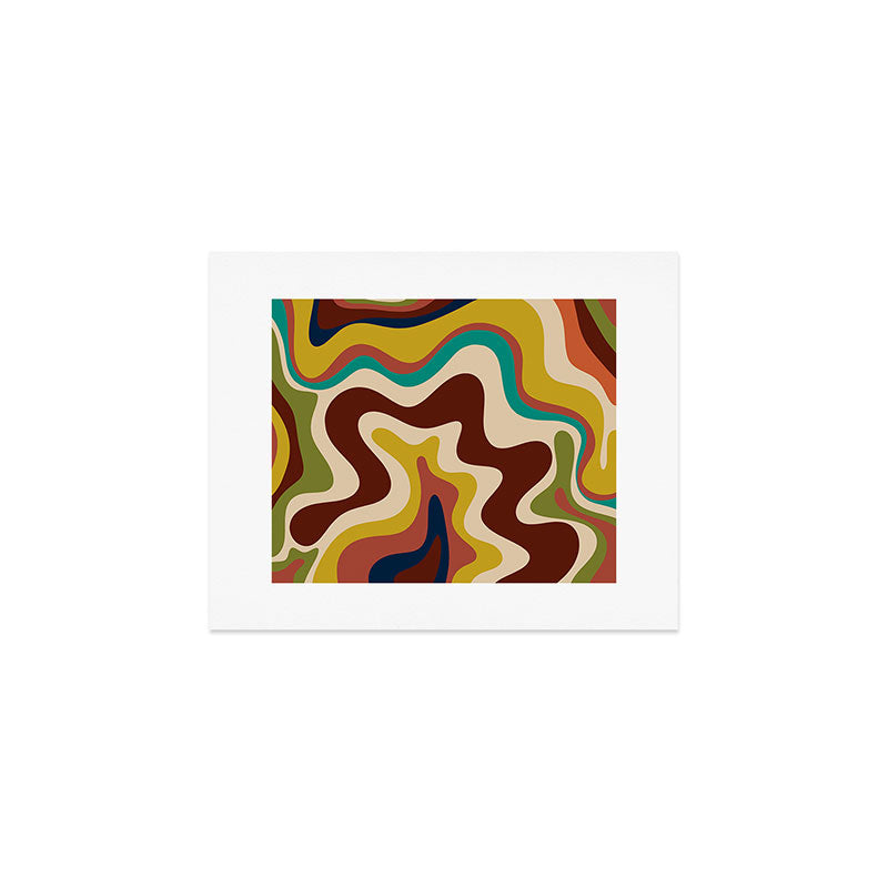 Retro Liquid Swirl 70s Abstract Pattern 4 Art Print Gallery Image 1