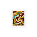 Retro Liquid Swirl 70s Contemporary Abstract Art Print Gallery Image 1