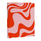 Retro Liquid Swirl Abstract 2 in Bold Orange and Pink Canvas Print Gallery Image 8