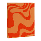 Retro Liquid Swirl Abstract 2 in Bold Orange Canvas Print Gallery Image 8