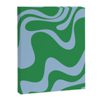 Retro Liquid Swirl Abstract 2 in Green and Light Blue Canvas Print Gallery Image 8