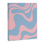 Retro Liquid Swirl Abstract 2 in Pastel Pink and Light Blue Canvas Print Gallery Image 8
