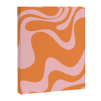 Retro Liquid Swirl Abstract 2 in Pastel Pink and Light Orange Canvas Print Gallery Image 8