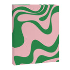 Retro Liquid Swirl Abstract 2 in Pink and Green Canvas Print Gallery Image 8