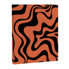 Retro Liquid Swirl Abstract Pattern in Black and Orange Canvas Print Gallery Image 6