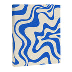 Retro Liquid Swirl Abstract Pattern in Cobalt Blue Cream Canvas Print Gallery Image 6