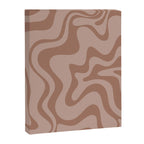 Retro Liquid Swirl Abstract Pattern in Double Mocha Canvas Print Gallery Image 6