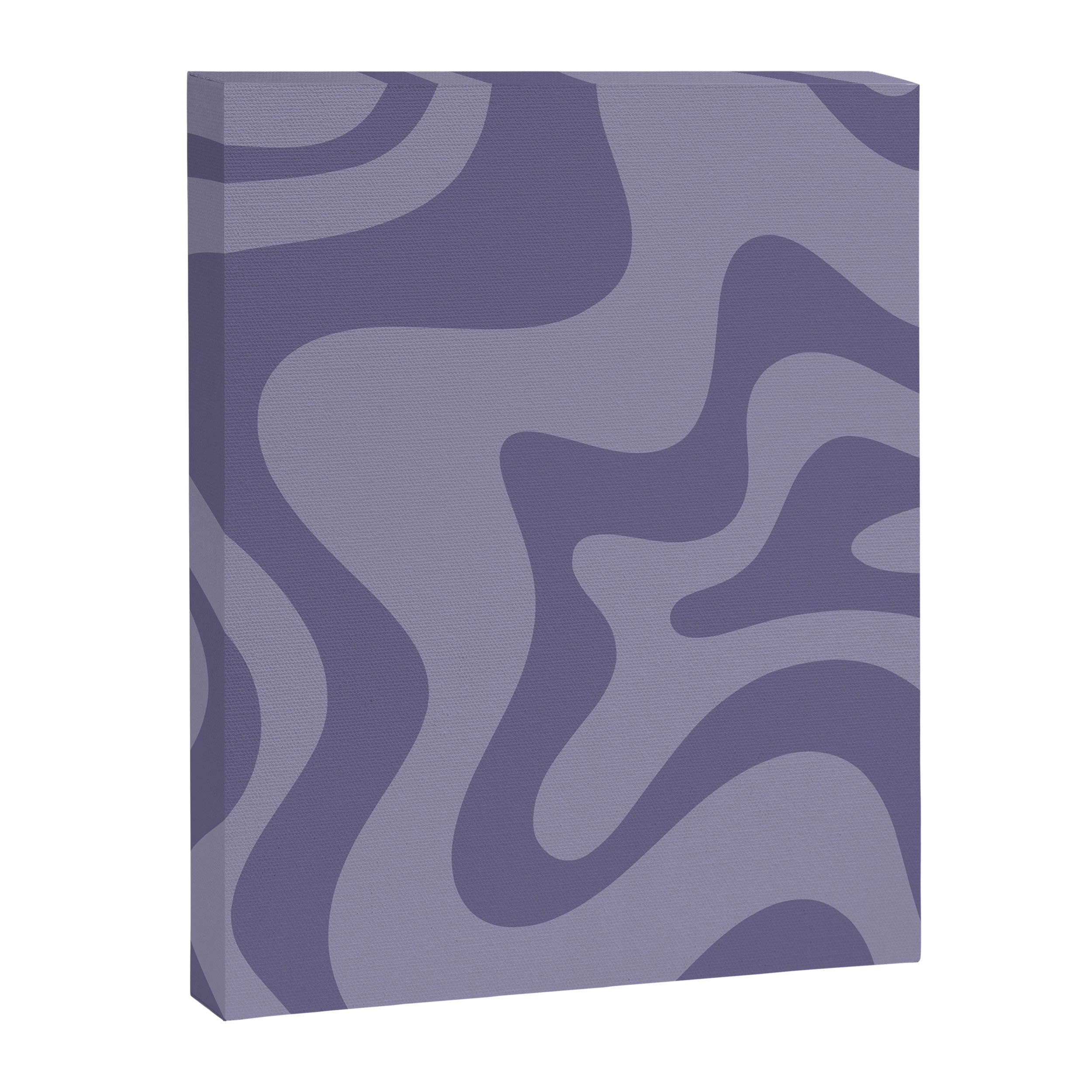 Retro Liquid Swirl Abstract Pattern in Double Purple Canvas Print Gallery Image 8