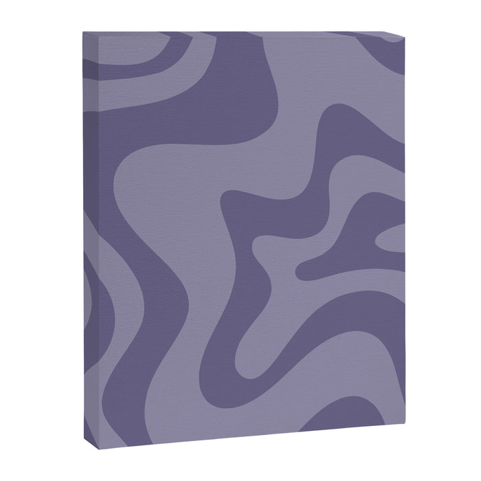 Retro Liquid Swirl Abstract Pattern in Double Purple Canvas Print Gallery Image 1