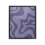Retro Liquid Swirl Abstract Pattern in Double Purple Framed Canvas Print Gallery Image 8
