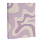 Retro Liquid Swirl Abstract Pattern in Light Lavender Lilac Purple and Cream Canvas Print Gallery Image 8