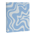 Retro Liquid Swirl Abstract Pattern in Powder Blue Canvas Print Gallery Image 6