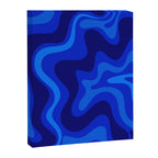 Retro Liquid Swirl Abstract Pattern in Super Blue Canvas Print Gallery Image 6