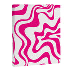 Retro Liquid Swirl Abstract Pattern in Y2K Hot Pink and White Canvas Print Gallery Image 6