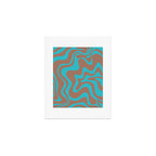 Retro Liquid Swirl Abstract Pattern Inspired by PANTONE 17 1230 Color of the Year Mocha Mousse Art Print Gallery Image 1