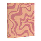 Retro Liquid Swirl Abstract Pattern Peach and Plum Canvas Print Gallery Image 6