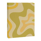 Retro Liquid Swirl Abstract Pattern Square Avocado Lemon Canvas Print Gallery Image 8