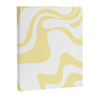 Retro Liquid Swirl Contemporary Abstract Butter Yellow and White Pattern 2 Canvas Print Gallery Image 8