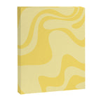 Retro Liquid Swirl Contemporary Abstract Pattern 2 in Double Butter Yellow Canvas Print Gallery Image 8