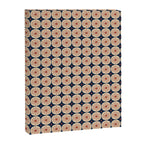 Retro Mid Century Modern Atomic Dots and Stars Pattern in Mid Mod Orange Beige Navy Blue Small Canvas Print Gallery Image 8