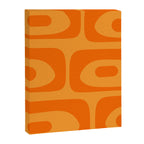 Retro Mid Century Modern Piquet Abstract Pattern in Double Orange Canvas Print Gallery Image 8