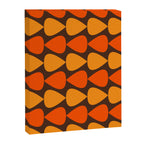 Retro Mid Century Modern Plectrum Stripes Pattern in 70s Brown and Orange Canvas Print Gallery Image 8
