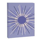 Retro Minimalist Sunburst Double Sun in Light Periwinkle Purple and Cream Canvas Print Gallery Image 8