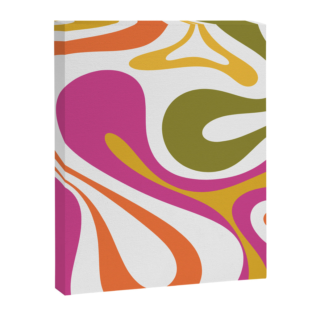 Retro Mod Swirl Vintage Contemporary Abstract Pattern Canvas Print Gallery Image 8