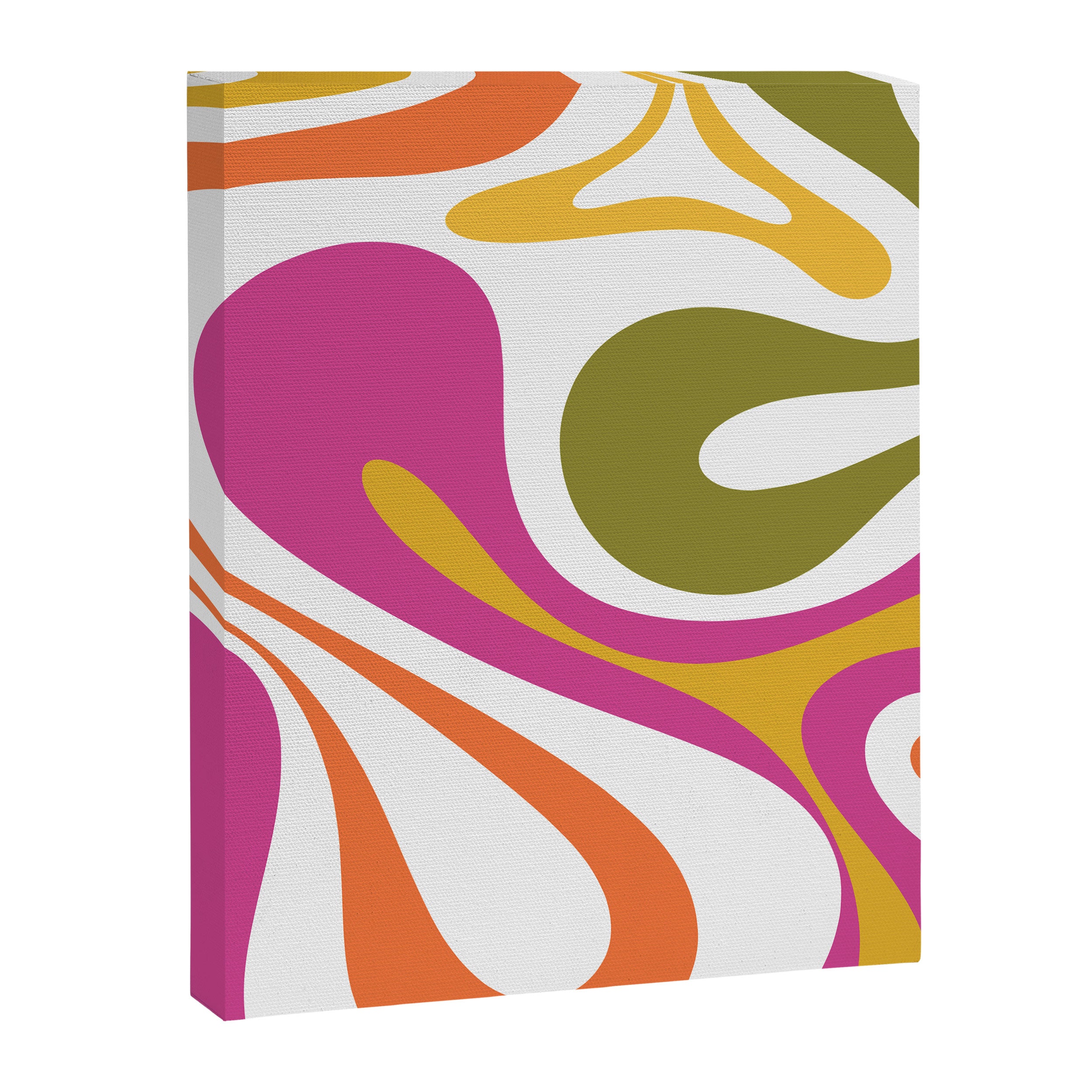 Retro Mod Swirl Vintage Contemporary Abstract Pattern Canvas Print Gallery Image 8