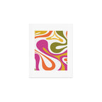 Retro Mod Swirl Vintage Contemporary Abstract Pattern Art Print Gallery Image 1