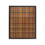 Retro Modern Boho Tartan Plaid Rust Navy Blush Mustard Gray Framed Canvas Print Gallery Image 8