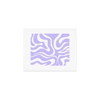 Retro Modern Liquid Swirl Abstract Pattern in Light Purple and White Art Print Gallery Image 1