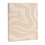 Retro Modern Liquid Swirl Abstract Pattern Square in Soft Pale Peach  Canvas Print Gallery Image 8