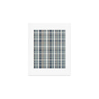 Retro Modern Plaid Pattern in Neutral Blue Gray Taupe Tones Art Print Gallery Image 1