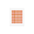 Retro Modern Plaid Pattern Pink Orange Cream Art Print Gallery Image 1